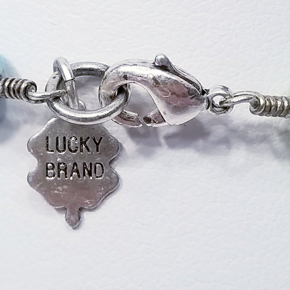 Lucky Brand Blue/Green Cluster Bead Bracelet - Picture 5 of 7